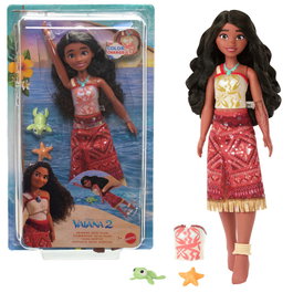 Disney Princesses Poupée Vaiana Nageuse avec corsage changeant de couleur