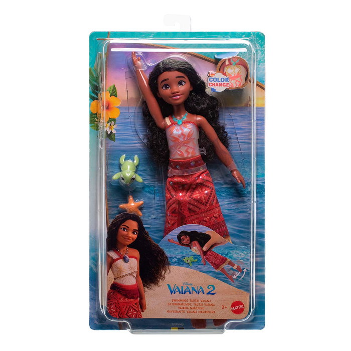 Disney Princesses Poupée Vaiana Nageuse avec corsage changeant de couleur Disney Princesses Poupée Vaiana Nageuse avec corsage changeant de couleur