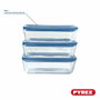 Pyrex Lot de 3 Boîtes de conservation Zero Plastic 1,5 L