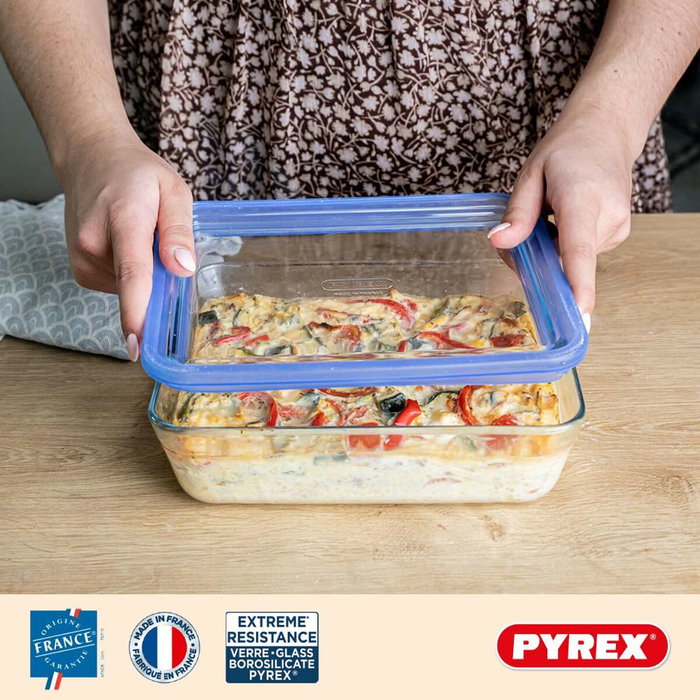 Pyrex Lot de 3 Boîtes de conservation Zero Plastic 1,5 L Pyrex Lot de 3 Boîtes de conservation Zero Plastic 1,5 L