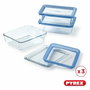 Pyrex Lot de 3 Boîtes de conservation Zero Plastic 1,5 L