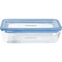 Pyrex - Lot de 3 boîtes de conservation en verre rectangulaires avec couvercle - 1,5 L - Résistance thermique -40°C à +350°C - Sans BPA - Résistant aux rayures et chocs