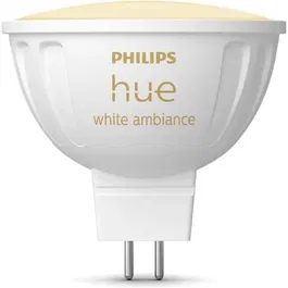 Philips Hue MR16 White Ambiance - Ampoule connectée intelligente LED GU5.3 35W équivalent - Bluetooth - Blanc chaud à froid