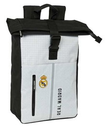 Safta Mochila Solapa pour Ordinateur Portable 15,6" Real Madrid 1ère équipe 24/25, 28 x 42 x 13 cm - Sacoche Laptop