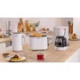 Bosch TKA2M111 Cafetière Filtre MyMoment Blanche 1,25L (10/15 tasses) - Verseuse en verre - Système anti-gouttes - Arrêt automatique - 1100 W