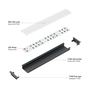 KIMERA Profilé Aluminium TVED Anodisé Argent avec Diffuseur Opal, 2,02m