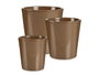 IBERGARDEN Set de 3 maceteros en céramique conique Taupe