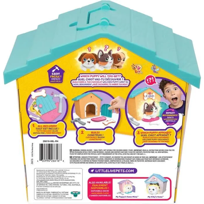 Moose Toys Niche surprise pour chien - Jeu de construction et de décoration avec chiot aléatoire et accessoires - À partir de 5 ans
