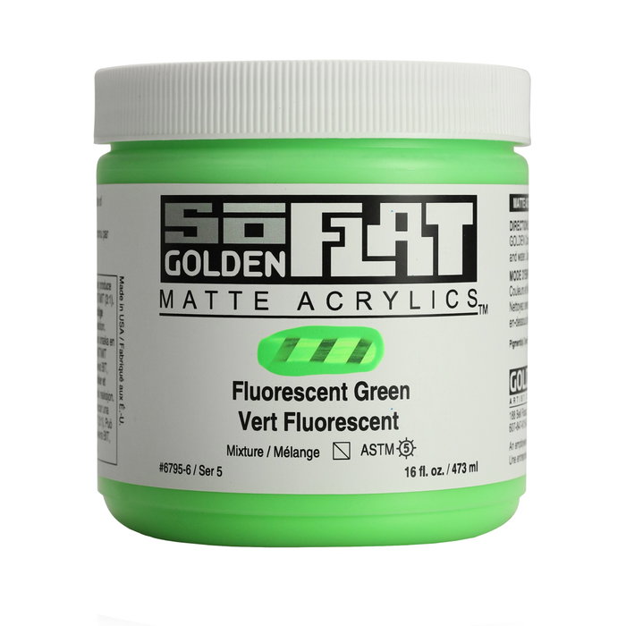 Golden SoFlat Vert Fluorescent 473 ml Golden SoFlat Vert Fluorescent 473 ml