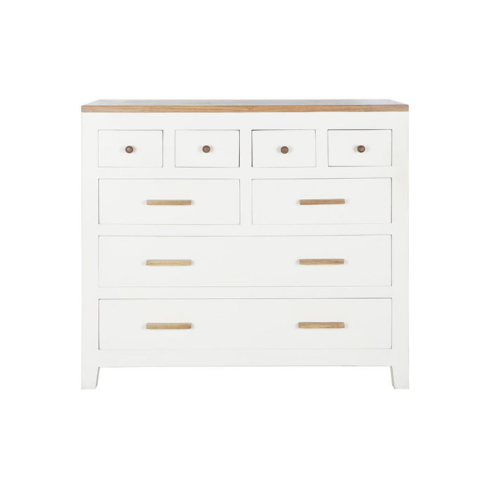Commode DKD Home Decor Blanc Marron Acacia Bois de manguier Urbaine 110 x 45 x 100 cm