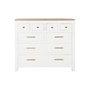 Commode DKD Home Decor Blanc Marron Acacia Bois de manguier Urbaine 110 x 45 x 100 cm