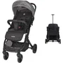 Nania Poussette Myla 2-en-1 avec Siège Auto Rimini Groupe 0+ i-Size R129 - Poussette Léger 7.5 kg, 4 Roues, Plage 0-22 kg, Pliage 1 Main, Noir