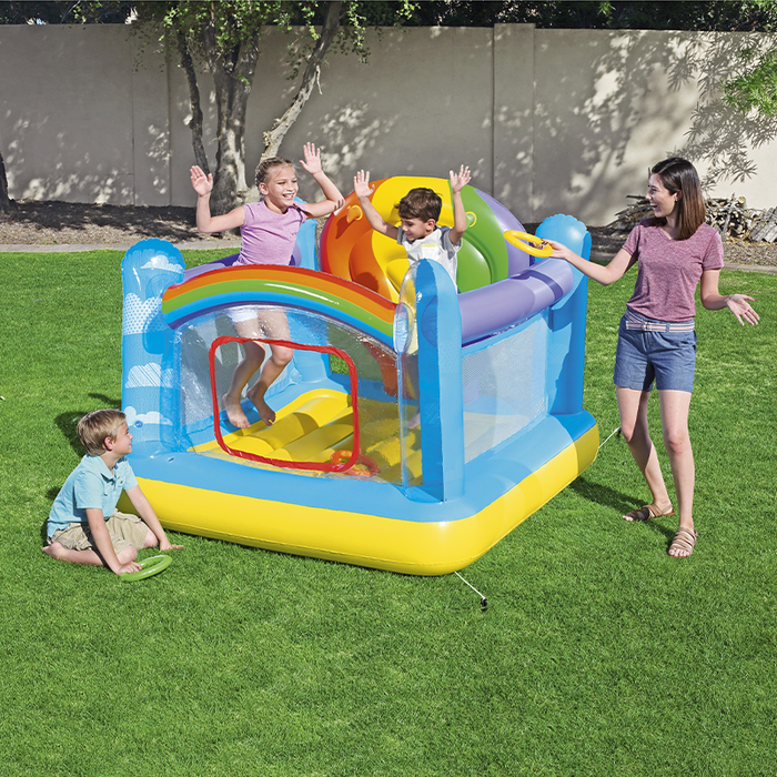 Bestway 52269 Château Gonflable avec Panier de Basket 175x173x137 cm +3 Ans Jardin Bestway 52269 Château Gonflable avec Panier de Basket 175x173x137 cm +3 Ans Jardin