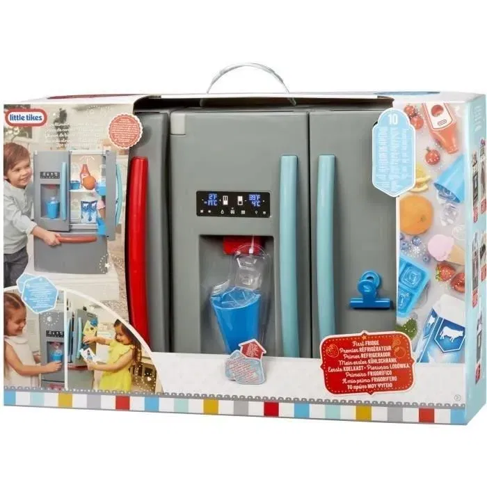 Little Tikes Mon 1er Frigo Jeu d'Imitation pour Enfant avec Distributeur de Glaçons Réaliste, Lumières et Sons - Dès 18 Mois
