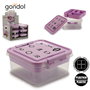 Gondol Coffret à Bijoux en Plastique avec Fermeture Transparent et Violet 24,5x11,5x26 cm (Set de 12)