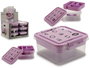 Gondol Coffret à Bijoux en Plastique avec Fermeture Transparent et Violet 24,5x11,5x26 cm (Set de 12)