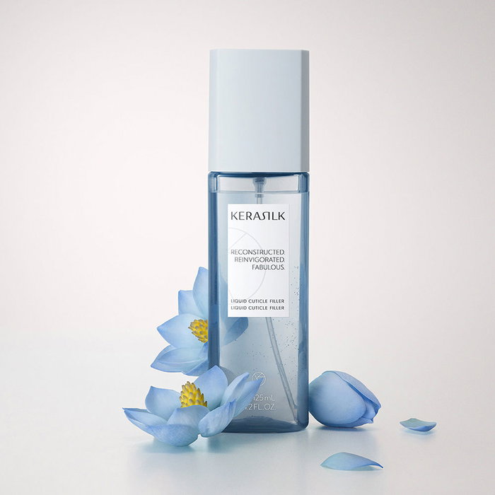 Kerasilk Remplisseur de Cuticules Liquide 125 ml, Soin Capillaire avec Protection Thermique et Effet Anti-Frisottis Longue Durée