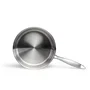 Livoo MEP161 Casserole Triply 20 cm en acier inoxydable 18/10, Compatible induction et four, Made in France