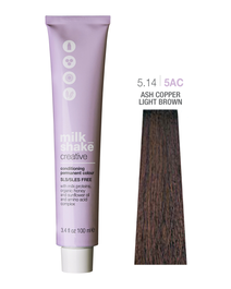 Milk Shake Teinture Capillaire Permanente Creative Sans Parabènes 5.14/5AC Ash Copper Deep Light Brown - 100 ml - Cheveux