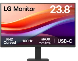 LG 24U421A-B - Écran PC incurvé 23,8 pouces (61 cm) - FHD 100Hz - Dalle VA 5ms - Pour travail et divertissement
