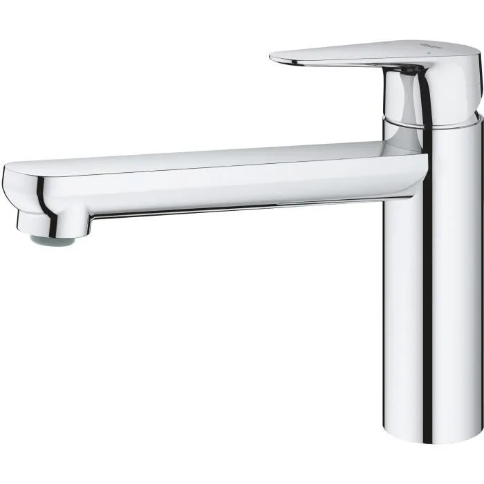 Grohe 31717000 Robinet de cuisine StarLight Chrome, monotrou, bec pivotant, avec mousseur économique d'eau et bonde inclus Grohe 31717000 Robinet de cuisine StarLight Chrome, monotrou, bec pivotant, avec mousseur économique d'eau et bonde inclus
