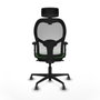 Piqueras y Crespo Chaise de Bureau Jorquera 2D036G2 Vert avec Appui-tête