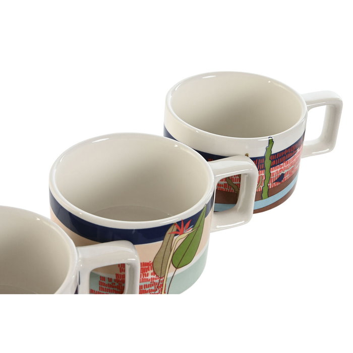 Ensemble de tasses à café Home ESPRIT Bleu Vert Rose Lila Métal Bambou Dolomite 260 ml Ensemble de tasses à café Home ESPRIT Bleu Vert Rose Lila Métal Bambou Dolomite 260 ml