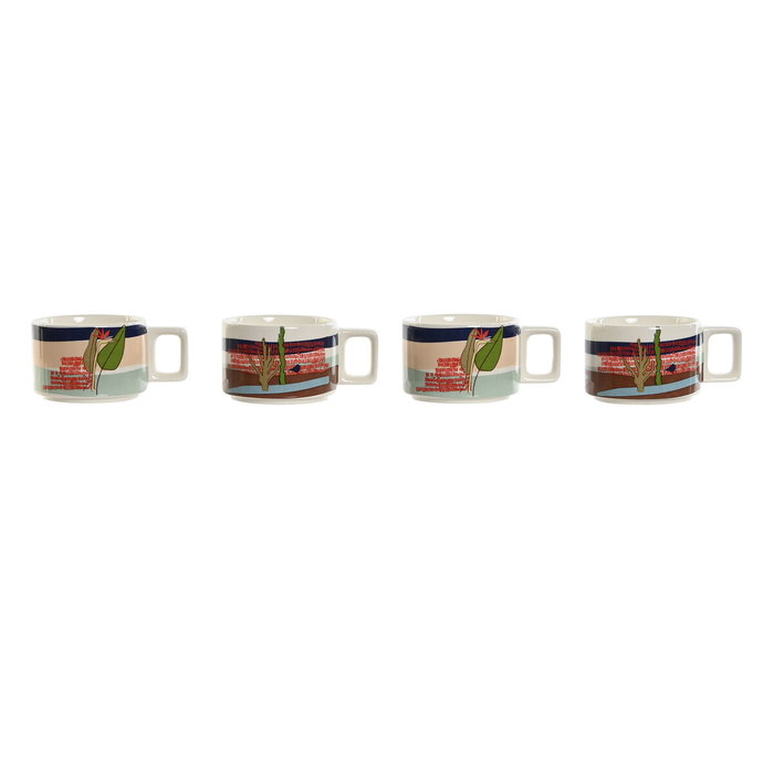 Ensemble de tasses à café Home ESPRIT Bleu Vert Rose Lila Métal Bambou Dolomite 260 ml Ensemble de tasses à café Home ESPRIT Bleu Vert Rose Lila Métal Bambou Dolomite 260 ml