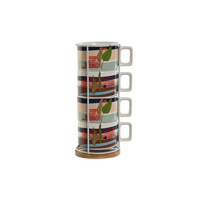 Ensemble de tasses à café Home ESPRIT Bleu Vert Rose Lila Métal Bambou Dolomite 260 ml Ensemble de tasses à café Home ESPRIT Bleu Vert Rose Lila Métal Bambou Dolomite 260 ml