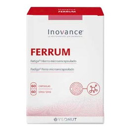 INOVANCE Ferrum Hierro 60 gélules Complément alimentaire Fer et Vitamine C