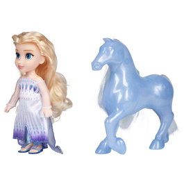 JAKKS PACIFIC Poupée Elsa avec Nokk La Reine des Neiges Frozen Disney 15cm avec Accessoires
