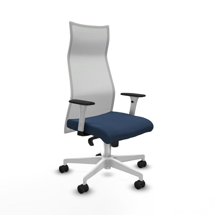 Piqueras y Crespo Chaise de Bureau Albacete Bleu Marine et Blanc Piqueras y Crespo Chaise de Bureau Albacete Bleu Marine et Blanc