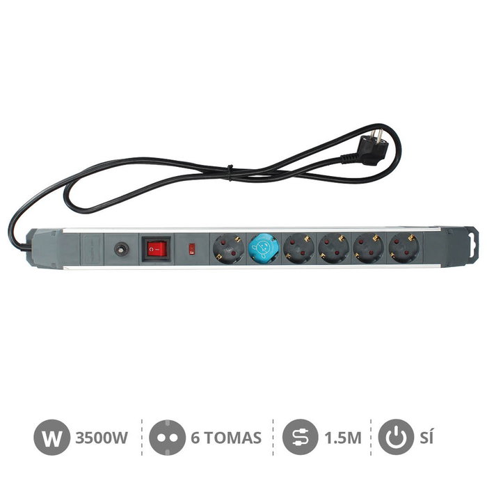 GSC Evolution Multiprise de protection 6 prises, Gris GSC Evolution Multiprise de protection 6 prises, Gris