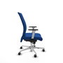 Piqueras Y Crespo Albacete Confidente - Chaise de Bureau Bleue avec Mécanisme Synchrone et Base Aluminium