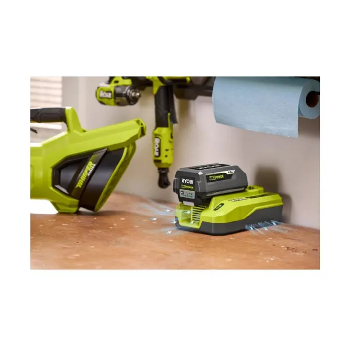 Ryobi Chargeur ultra rapide double port RC1836112 compatible 18V/36V Ryobi Chargeur ultra rapide double port RC1836112 compatible 18V/36V