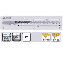 CELESA Lame de scie sauteuse pour bois, coupe fine, double coupe, P5552