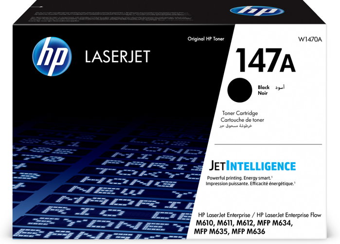 HP Cartouche de Toner Original 147A W1470A Noir - 10 500 Pages - Qualité LaserJet HP Cartouche de Toner Original 147A W1470A Noir - 10 500 Pages - Qualité LaserJet