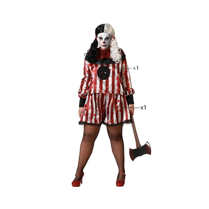 BigBuy Carnival Déguisement Payasa Rouge avec T-shirt et Pantalon XL