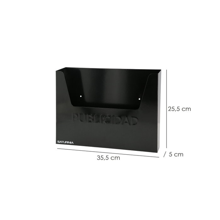 SATURNIA Cesta de publicité Anthracite 355 x 85 x 260 mm SATURNIA Cesta de publicité Anthracite 355 x 85 x 260 mm