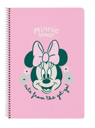 Safta Cahier Folio 80 pages Couverture Dure Minnie Mouse Minty 21,5x31 cm