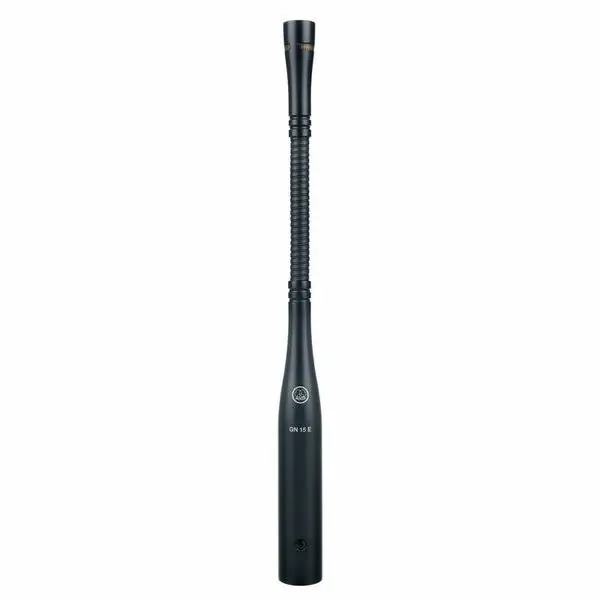 AKG Flexo Cuello De Cisne GN15 E - Longueur 15 cm, pour capsules D.A.M., adaptateur phantom, LED programmable - Noir