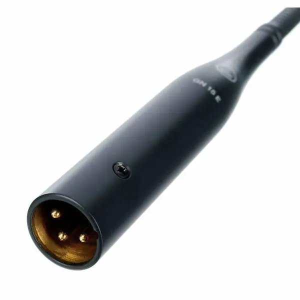 AKG Flexo Cuello De Cisne GN15 E - Longueur 15 cm, pour capsules D.A.M., adaptateur phantom, LED programmable - Noir