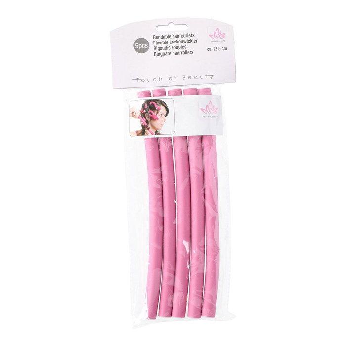 Touch Of Beauty Lot de 5 bigoudis flexibles couleurs assorties