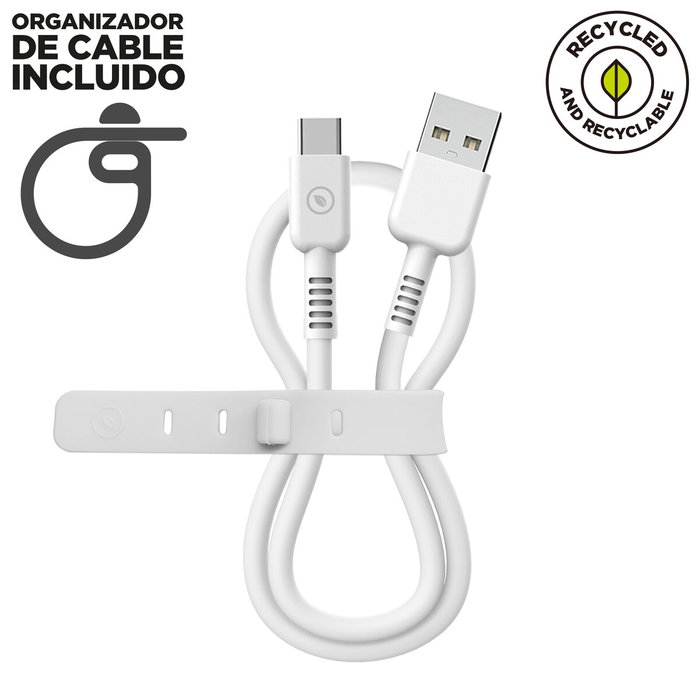 Câble USB Muvit Blanc 20 cm