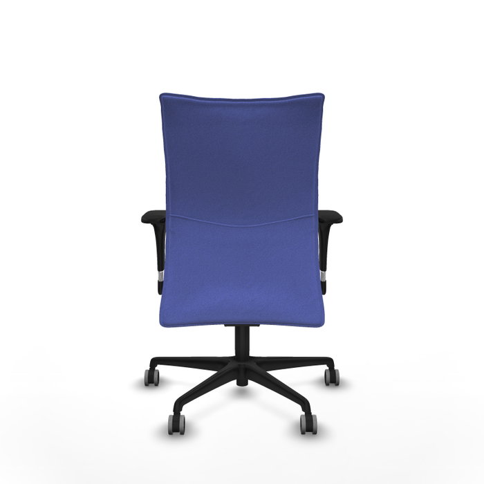 Piqueras Y Crespo Silla Albacete confidente, Bleu clair, Mécanisme Sincro, Bras 1D, Roues 65mm