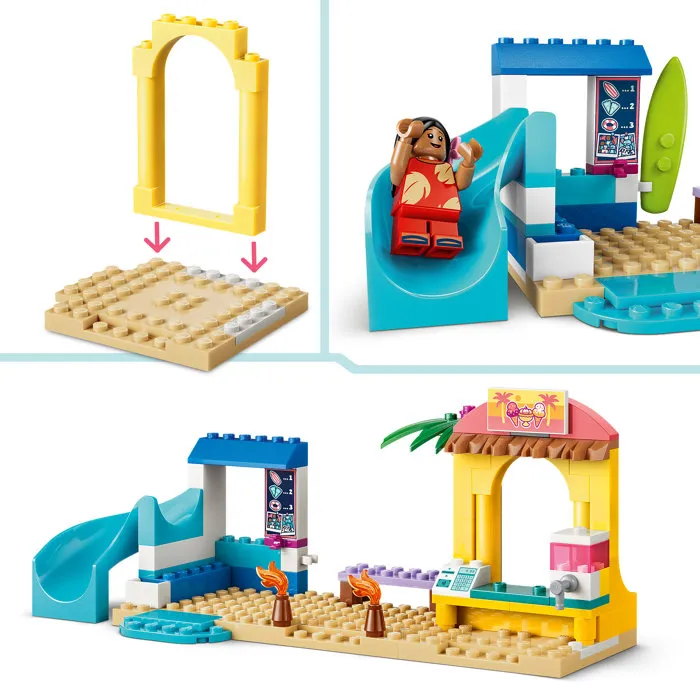 LEGO Disney 43280 Jeux de Plage avec Lilo et Stitch - Jouet de Construction Montessori pour Enfants de 4 Ans et Plus, Idée Cadeau Plage