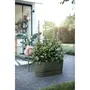 ELHO Jardinière sur roues Greenville Terrasse 80, 42 L, dimensions L 35 x W 78 x H 33.5 cm, vert feuille, plastique résistant extérieur