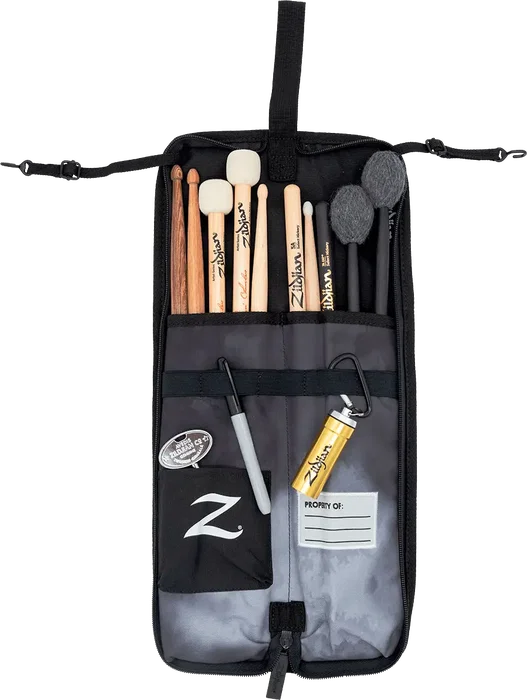 Zildjian - Mini Housse à Bagüettes Student Black Rain Cloud, pour 5 paires, accrochable, nylon Zildjian - Mini Housse à Bagüettes Student Black Rain Cloud, pour 5 paires, accrochable, nylon
