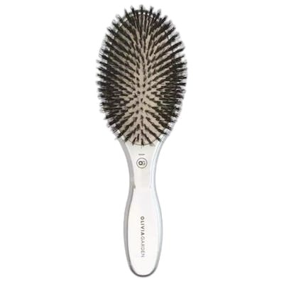 Olivia Garden EXPERT CARE OVAL Poils de sanglier et nylon Argent