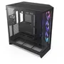 NZXT Boîtier moyen-tour H9 Flow RGB (CM-H92FB-R1) - Double chambre, avec ventilateurs RGB inclus, verre trempé panoramique, airflow optimisé - Noir